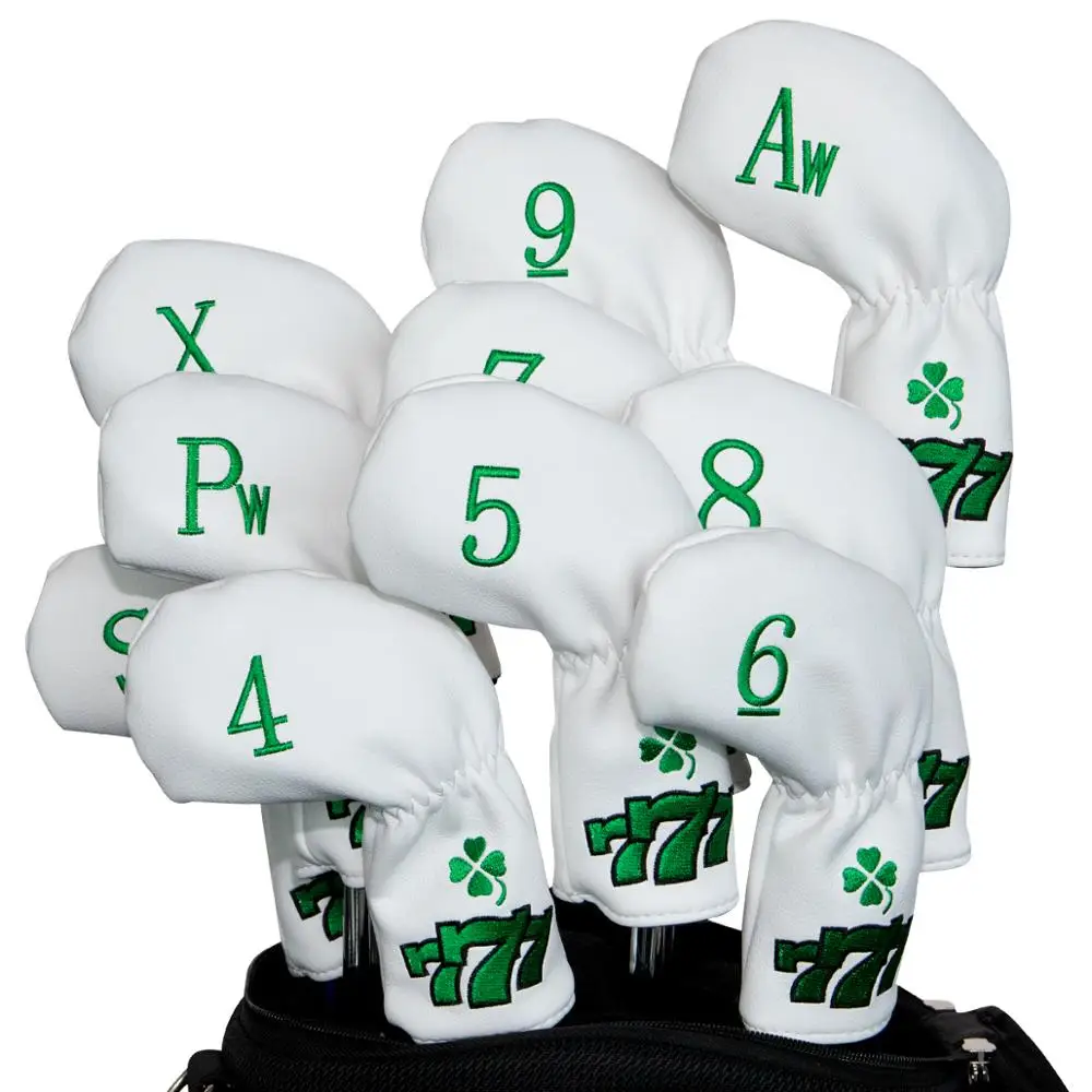 Железная крышка для гольф клуба белые чехлы на голову гольфа Lucky 777 10