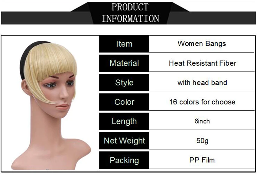 Синтетические челки для волос Блонд с головкой для женских волос накладная челка высокотемпературное волокно