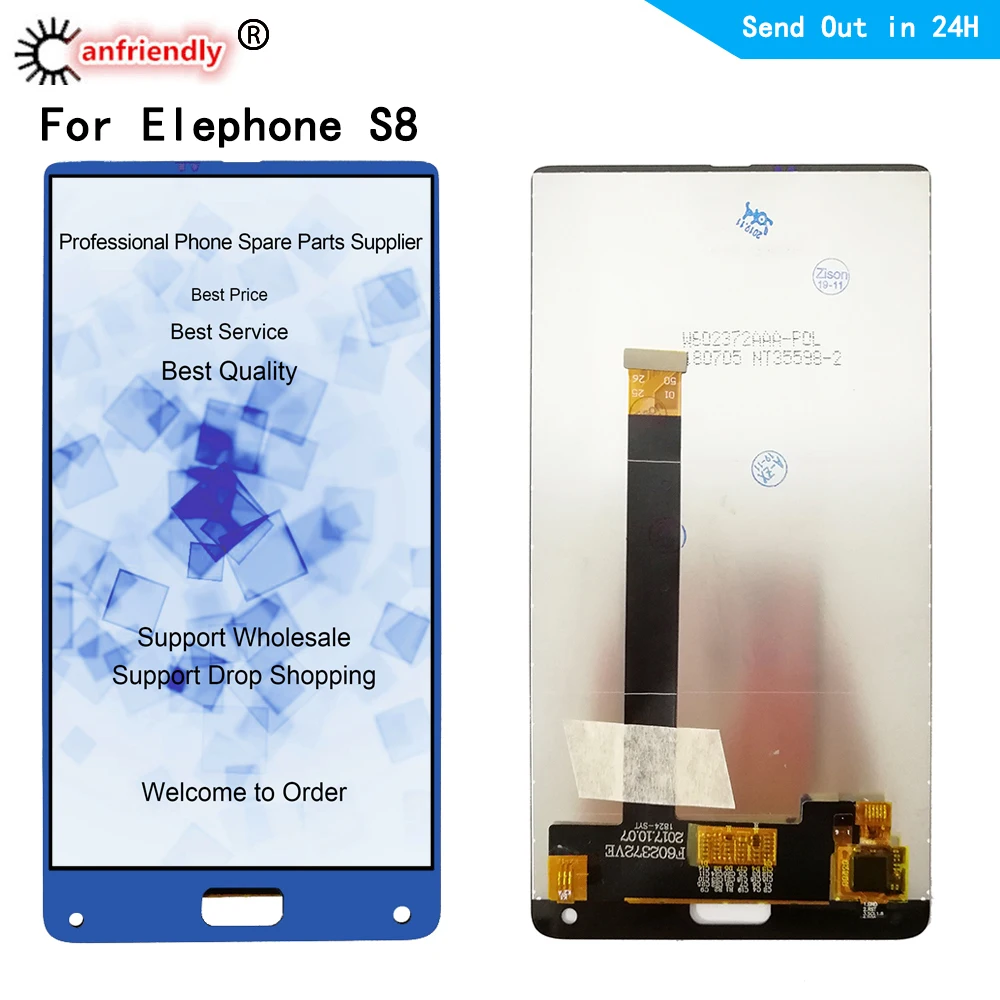 Для Elephone S8 S 8 ЖК-дисплей+ кодирующий преобразователь сенсорного экрана в сборе сменная стеклянная панель для Elephone S8 S 8 ЖК-дисплей s