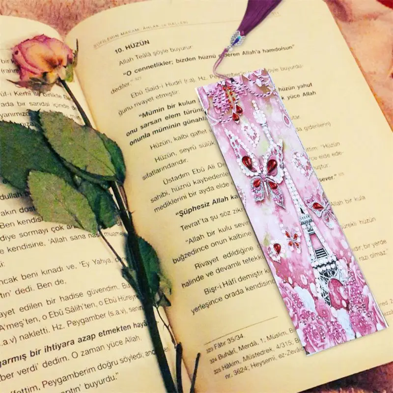 Сделай Сам Алмазная картина кожаная книжка с кисточкой метки особой формы Алмазная вышивка