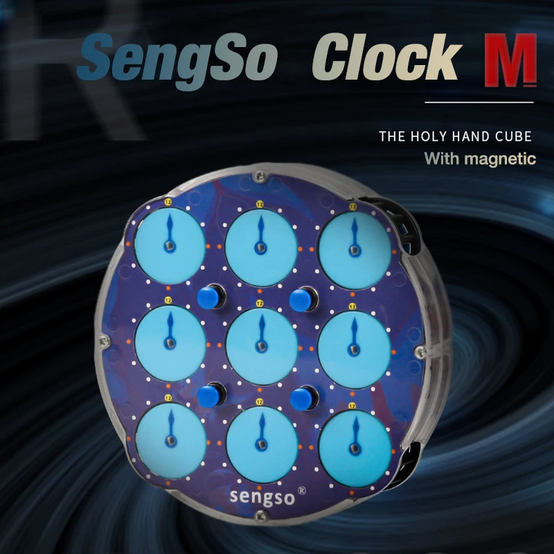 Новые магнитные часы Sengso Cube Blue ABS Cubo Magico профессиональные магические кубики часов