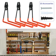 8 шт., электроинструменты, лестницы, U крюк, настенное крепление, сверхмощный органайзер, крючок, железный гараж, для хранения, двойные крючки, органайзер, складские крючки