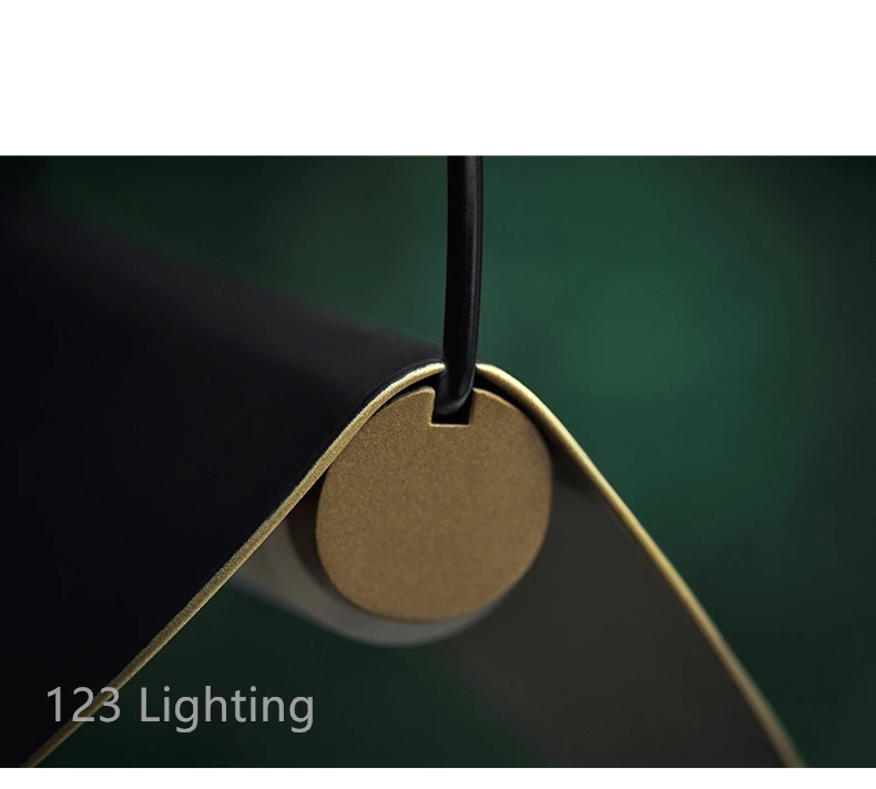 Постсовременный теплый светильник Светодиодный Люстра для ресторана бар подвесной светильник черный/золотой металл дизайн скандинавский для дома, гостиной светильник