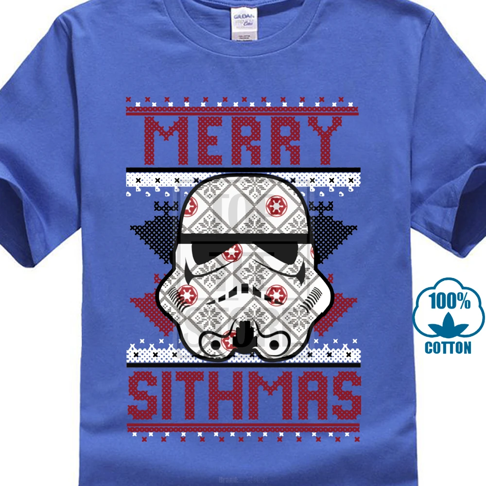 Merry Sithmas Мужская футболка Звездные войны Рождественский свитер короткий рукав