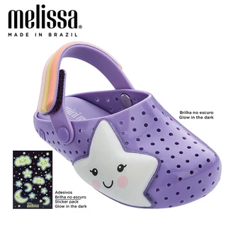 

2020 Mini Melissa Furadinha Babouche Sweet Dreams Girl Jelly Shoes Star Sandals Baby Shoes Melissa Sandals Kids Princess