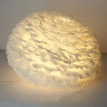 

Feather Pendant Lights Hanglamp Pendant Lamp with E27 Lamp Holder Nordic Design Lustre Vintage Loft Decor Dining Room Kitchen Ho