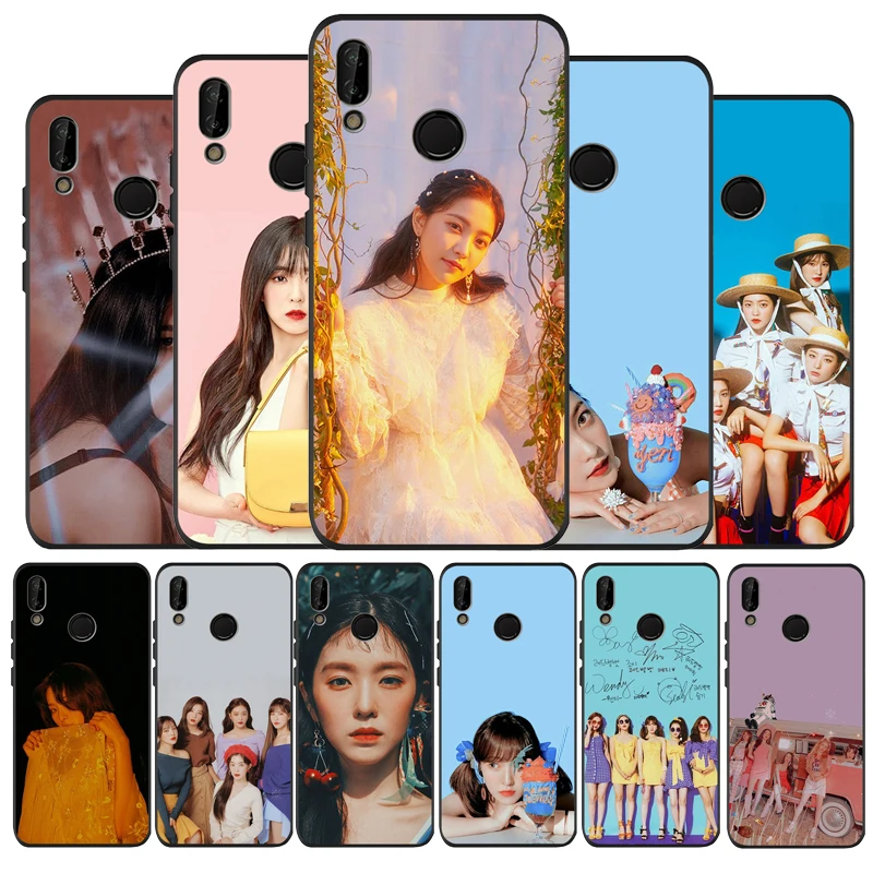 Красный бархатный черный силиконовый мягкий чехол kpop для телефона Huawei P40 P30 P20 P10 P9