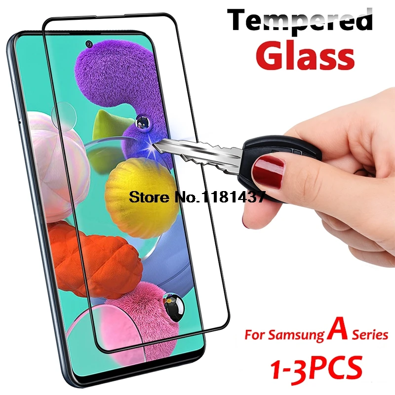 Закаленное стекло для Samsung Galaxy A51/A31/A71/A41 Защитное экрана A51 M31 A01 M21 M11 M01 A21s A91 81 3 шт. |
