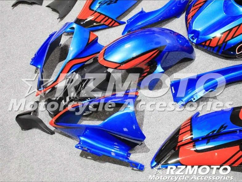 Стиль набор впрыскивателей Мотоцикл Обтекатели Fit для YAMAHA YZF-R6-600 2008- 08-16 обтекателя Кузов Набор изготовленный на заказ синий и красный цвета