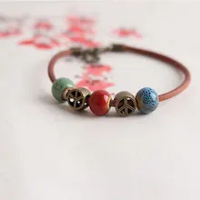 Напрямую от производителя продажи Цзиндэчжэнь крутые ткацкие кожаные аксессуары тросы хип хоп панк пары вращения Passepartout ножной браслет