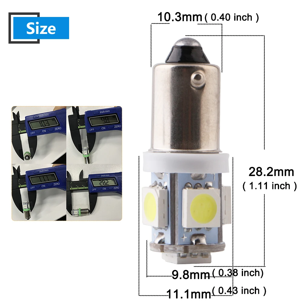 Pa Non Ghosting Led Arcade Pinball Machine Light Bulb #44 #47 Ba9s T10 - Foto 11