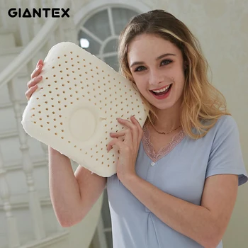 

GIANTEX Latex Pillow Massage Pillows For Sleeping Orthopedic Pillow kussens Oreiller Almohada Cervical Poduszkap Memory Pillow