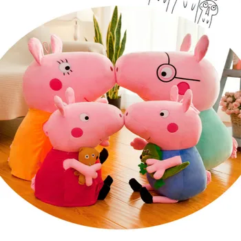 

30cm Peppa Pig Family George Dad Mom Pelucia Stuffed Doll Plush Toys for Children Birthday Gifts Original Time Limited Plush New