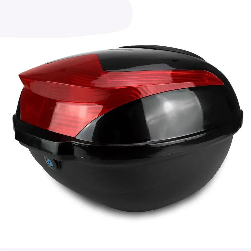 Большая вместительная Противоударная задняя коробка для мотоцикла, универсальный чехол для багажника электрического велосипеда с защитной застежкой - Название цвета: Black