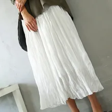 LANMREM Новая модная свободная однотонная Асимметричная плиссированная Женская юбка трендовая индивидуальная простая горячая Распродажа низ BC921