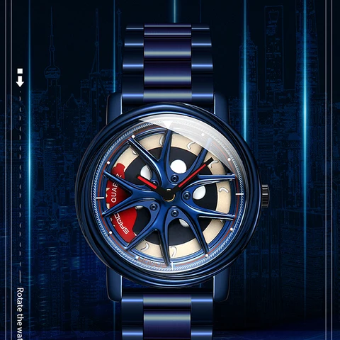2020 Sanda Men Watches Fashion Creative Car Rim Watches Blue Stainless Steel Band Quartz Watches Relogio Masculino Reloj Hombre Karachi