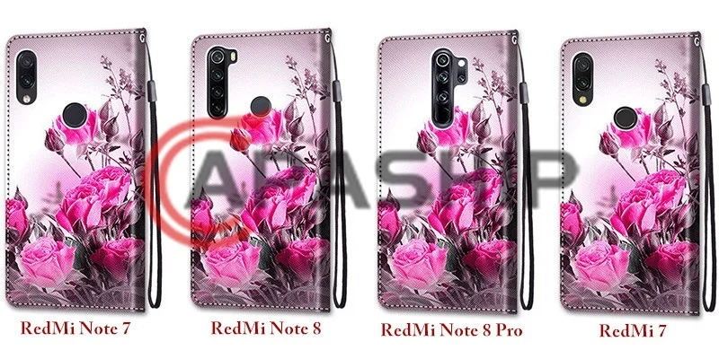 Luxury Retro Flowers Flip Case For RedMi Note 3 4 4X 5 6 7 8 Pro 8Pro Coque Floral Wallet PU Leather Cover RedMi 7A RedMi7 Cases best flip cover for xiaomi