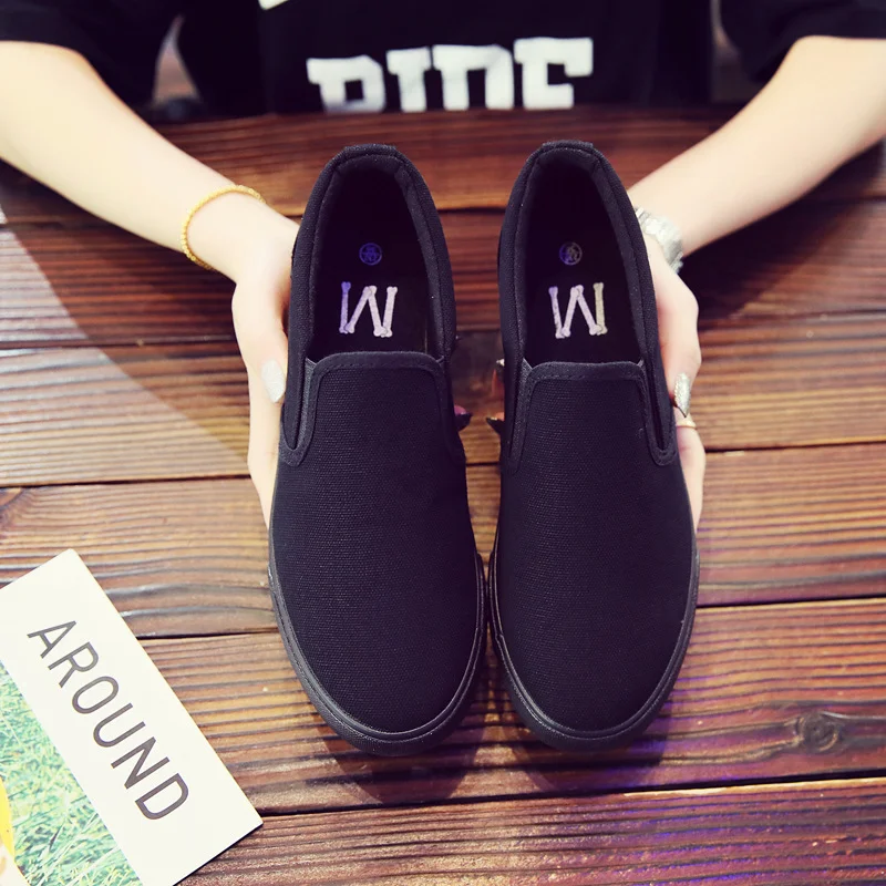 New Spring Summer Breathable  Slip-On Low To Help Casual Shoes Women Sneakers Ladies Canvas Shoes