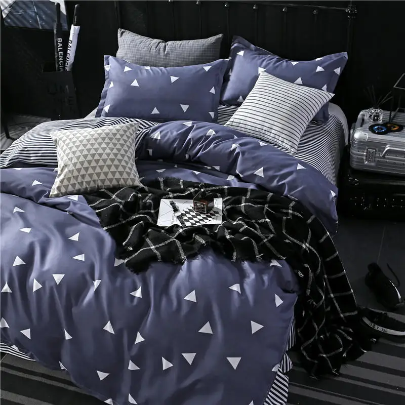 

Northern European-Style Single-Piece Dormitory Single Bed Linen Quilt Student Dormitory Bunk High School University Denim Men's
