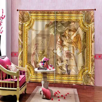 

Europe angel curtains Customized 3d curtains new window balcony thickened windshield blackout curtains