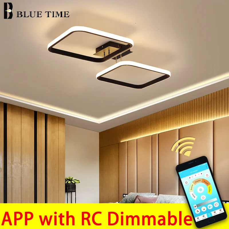 

220V 110V Modern Led Chandelier Black&White Ceiling Chandelier Lighting for Living room Bedroom Dining room Kitchen Luminaires