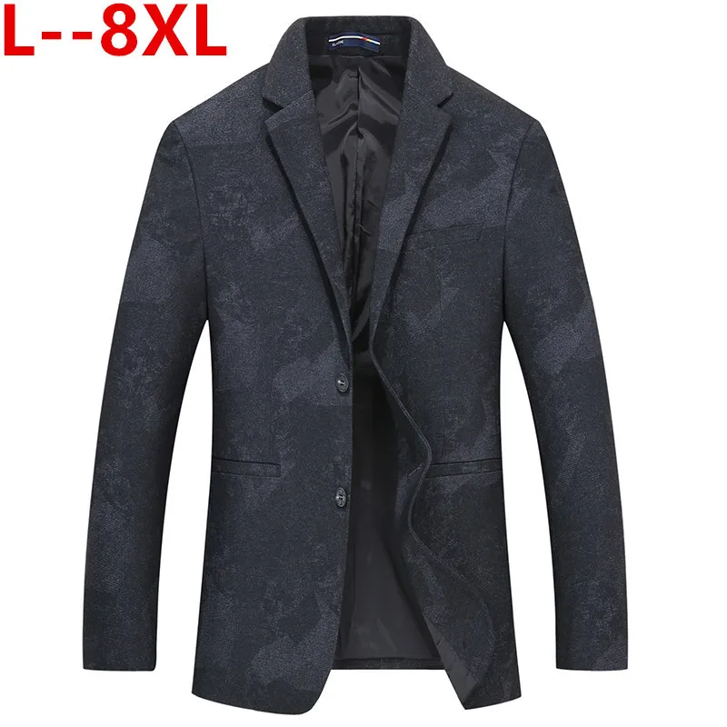 Корейский мужской пиджак 10XL 8XL повседневный приталенный офисный костюм