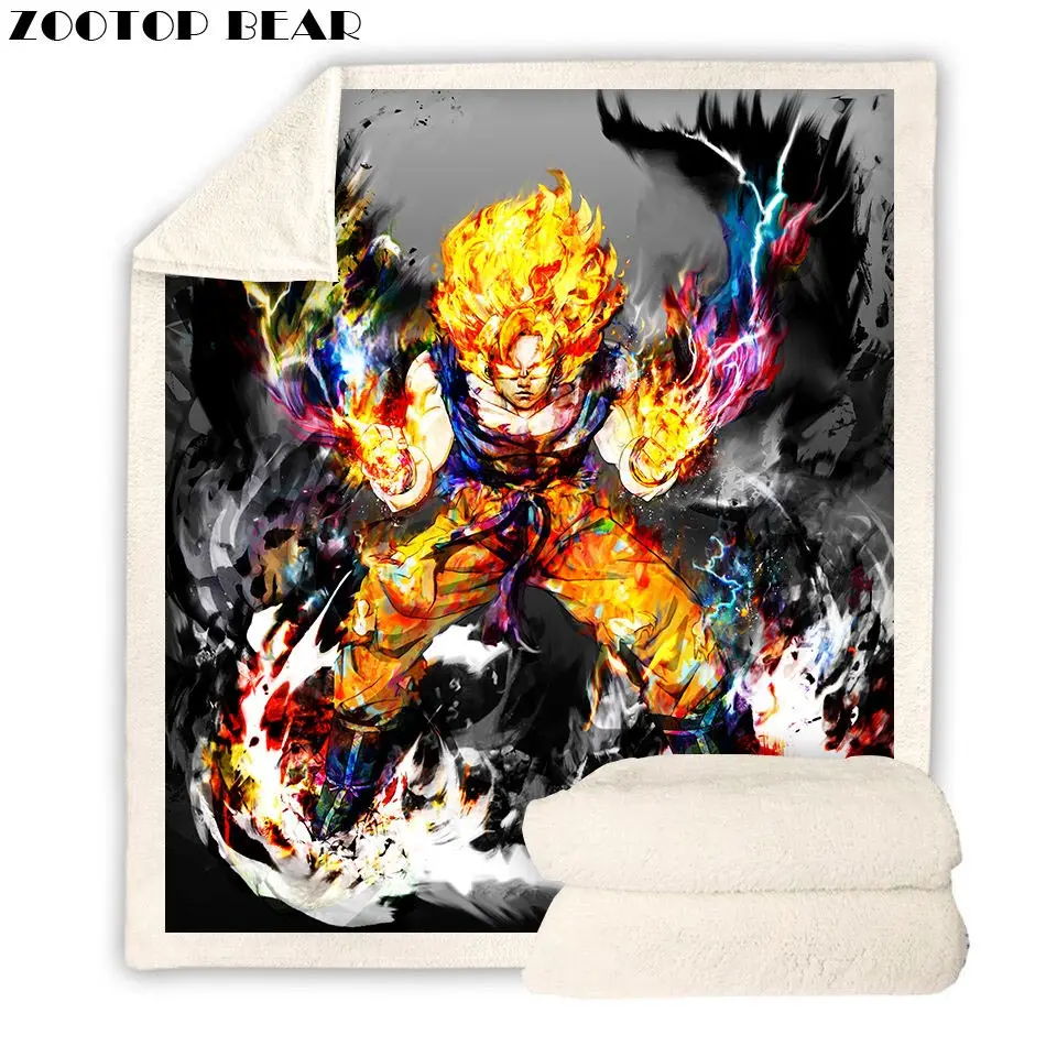 BZ126D Пледы одеяло 3D печати флис аниме Dragon Ball Outlet бренд забавные дети пикника дома Мода Офис Взрослых Путешествия Диван Одеяло - Цвет: BZ126D