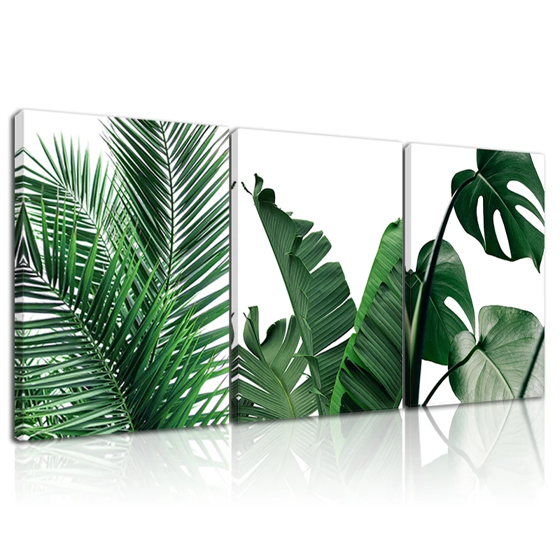 Художественный плакат в раме скандинавских суккулентов с зелеными