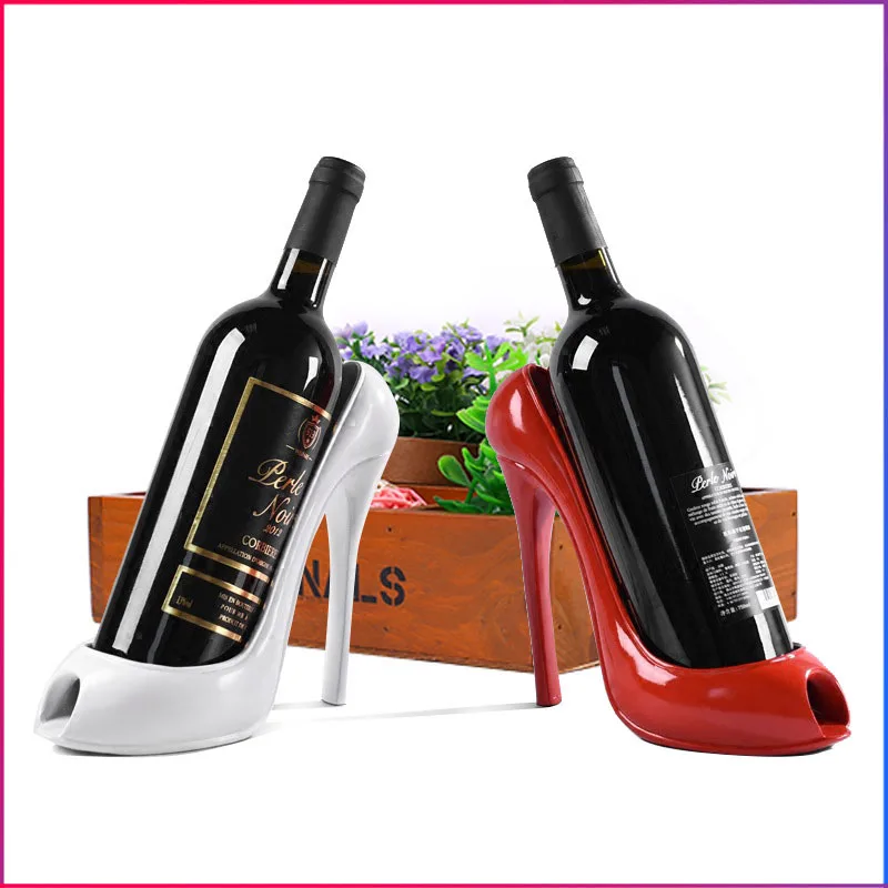 High Heel Shoe Wine Rack Wine Bottle Holder Stylish Rack Gift Basket Accessory Home Kitchen Bar Tools Red Wine Storage Holder
