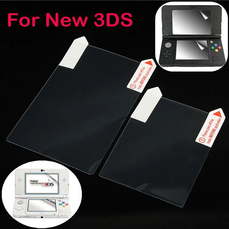Для nintendo New 3DS Защитная пленка для ЖК-экрана 2в1 Верхняя Нижняя HD Прозрачная защитная пленка защитная крышка для поверхности