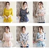 Floral Chiffon Blouse Women Summer Korean Ruffle Peplum Top Ladies 2020 Elegant Plus Size Office Shirt Female Camisas Femininas 6