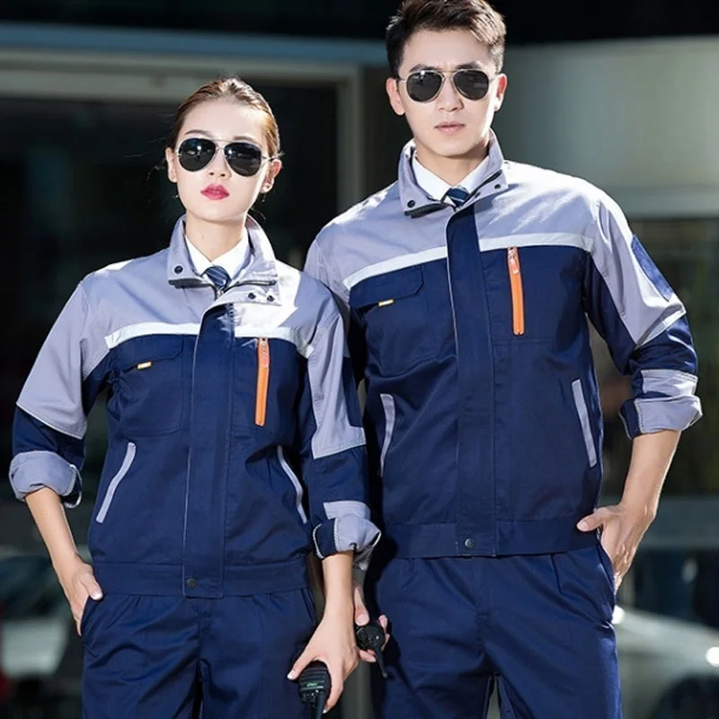 Long Sleeve Work Uniform for Men Wmen Mechanic Contruction Suits