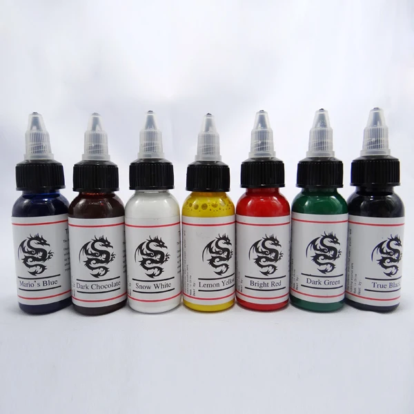 

High Quality 7 Color Permanent Tattoo Pigment Tattoo Ink Embroidery Machine 30ml Beauty ToolsBody Art