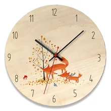 Креативные деревянные настенные часы для украшения дома бесшумные цифровые настенные часы с животными, декор для гостиной, столовой, кабинета, Детский Рождественский подарок