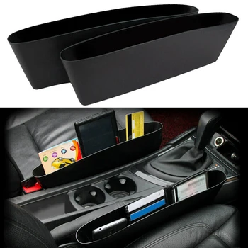 

Accessories Storage Box 2pcs Car Seat Seam Gap Leakproof Pouch Phone Holder