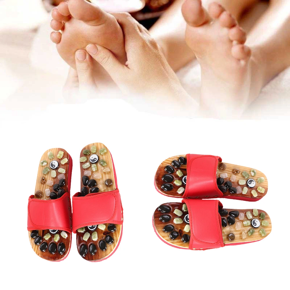 

Acupoint Massage Slippers Sandal For Men Feet Chinese Acupressure Therapy Medical Rotating Foot Massager Shoes Unisex