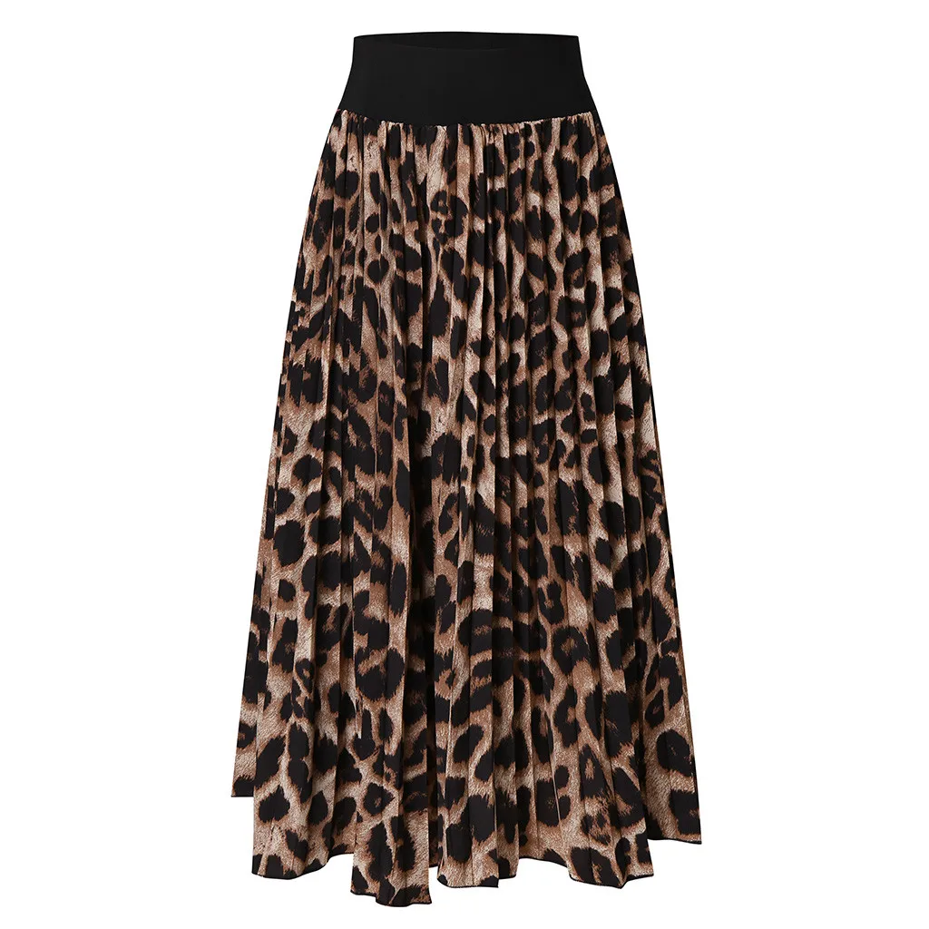 mid length leopard skirts ladies