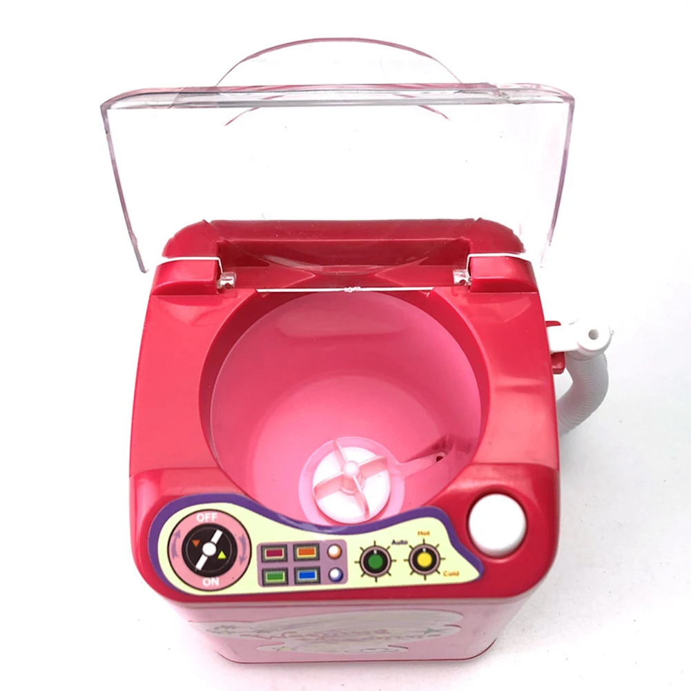 Мини щетка для чистки электрическая автоматическая имитация ролевые игры на батарейках стиральная машина игрушка имитация порошка пуховка подарок