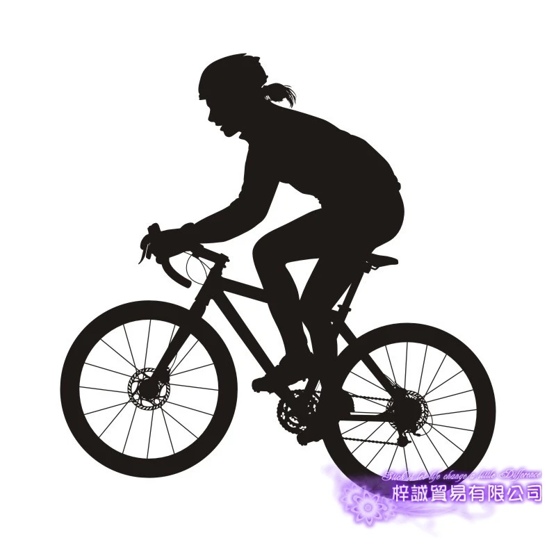 DCTAL Kids Room Women Bike Sticker Bicycle Car Decal Posters Vinyl Wall Decals Pegatina Decor Mural