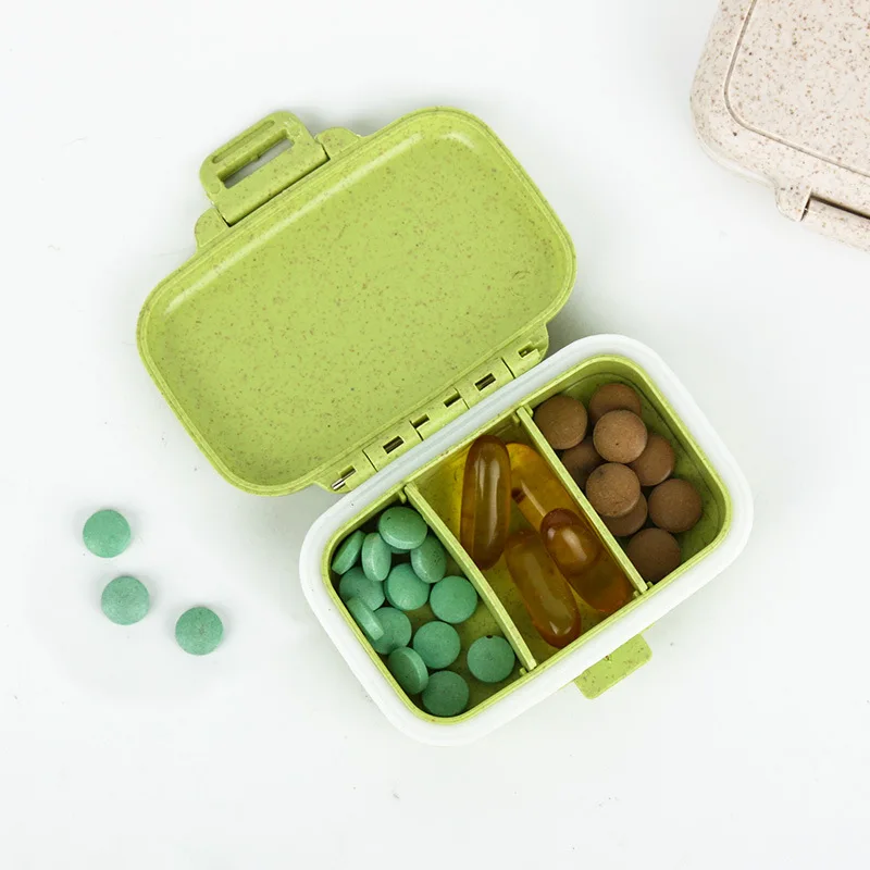 

1pc Mini Pill Box Plastic Medicine Case Foldable Container Tablet Storage Travel Case Holder
