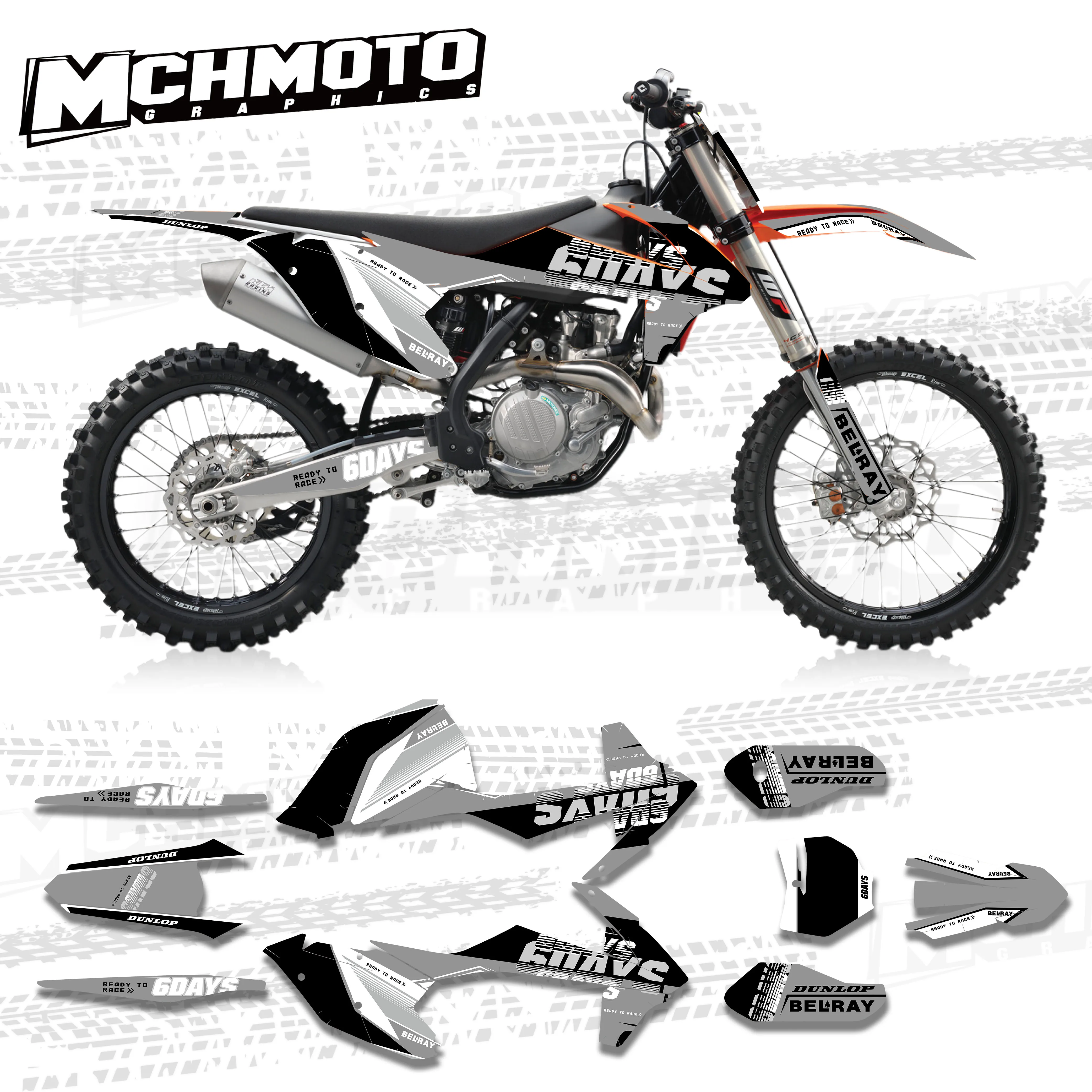 MCHMFG for KTM 125 250 300 350 450 SX SXF 2016 2017 2018 EXC EXCF XCW 2019 Graphics Backgrounds Stickers Kit Decal | Автомобили и
