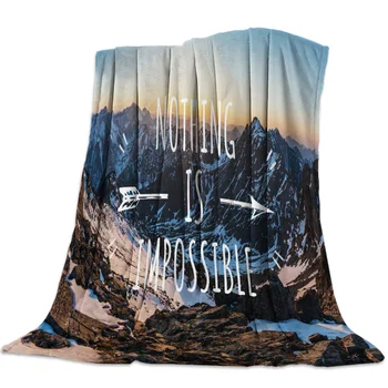 

Mountain Adventure Nature Throw Blanket Soft Comfortable Velvet Plush Blankets Warm Sofa Bed Sheets