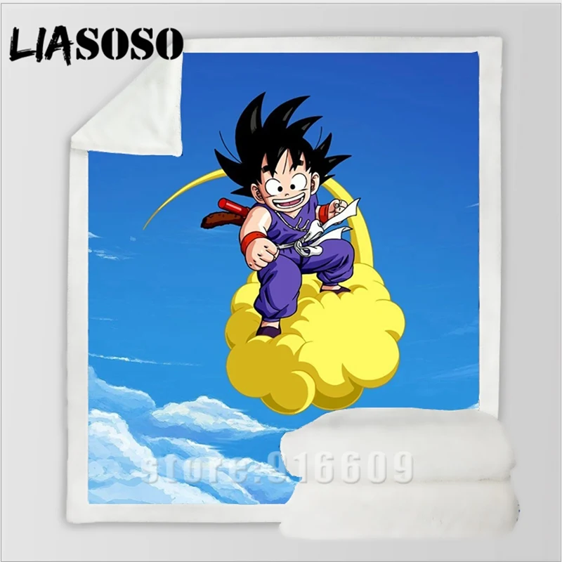 Dragon Ball, молодежное постельное белье для путешествий, Супер Saiyan Goku, набивное одеяло с рисунком, покрывало для мальчиков и девочек, дорожное одеяло, квилт для софы