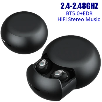 

Pull-out Charging Case Earphone 2.4-2.48GHZ HiFi Stereo Music Wirelesss Headphones Bluetooth Earphones Noise Reducation HD Dual
