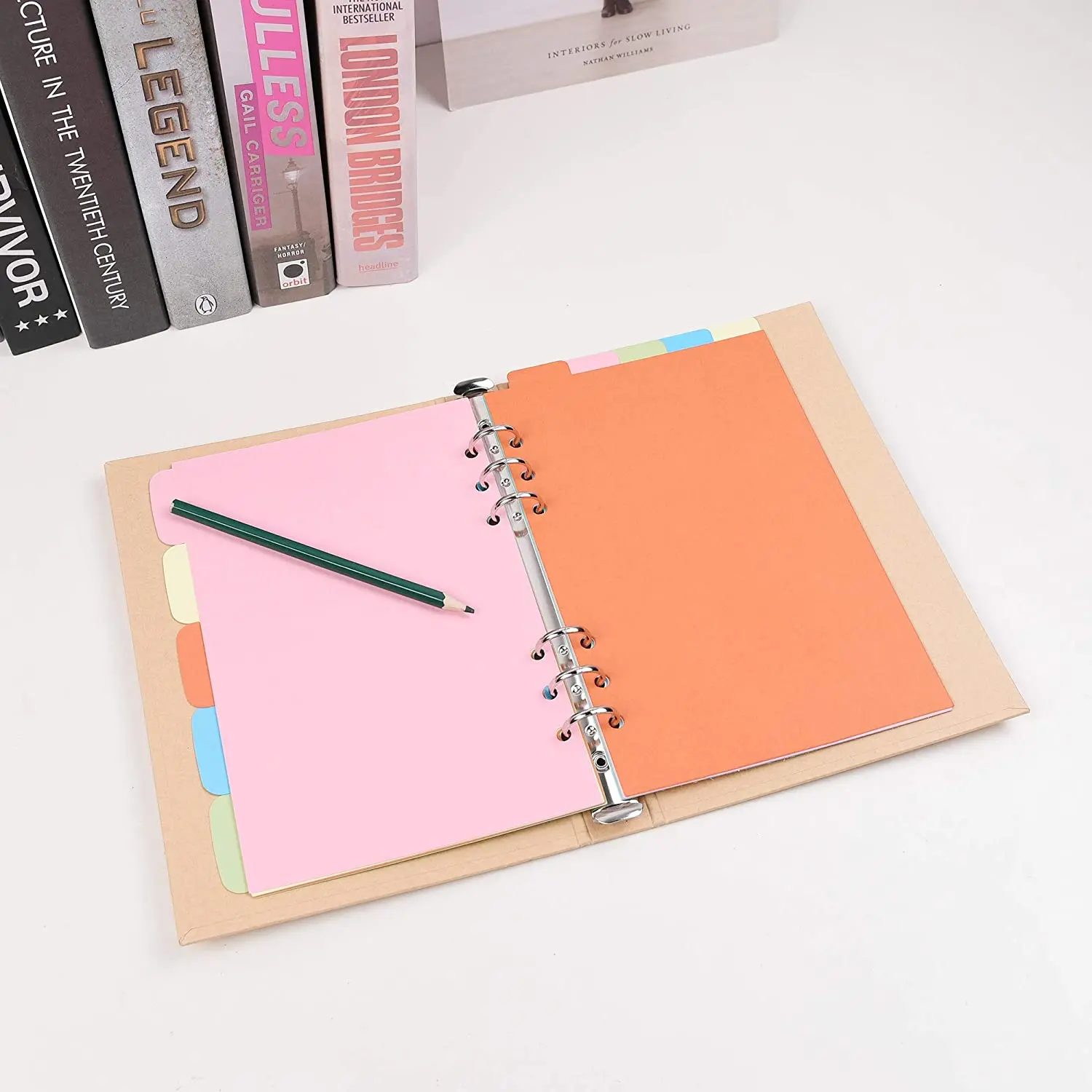 3 Set Paper Divider Index Page Tab Cards For 6-Holes Ring Binders Filofax Notebooks Travel Diary Journal 1087330