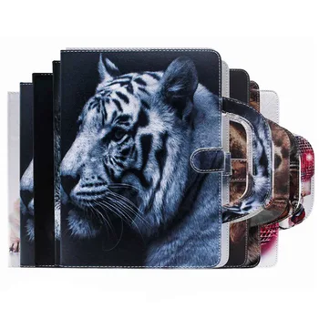 

Animal Printing Hand Holder PU Leather Case For Samsung Galaxy Tab A 8.0 2019 with S Pen SM-P205 P200 P205 Handbag Case+Film