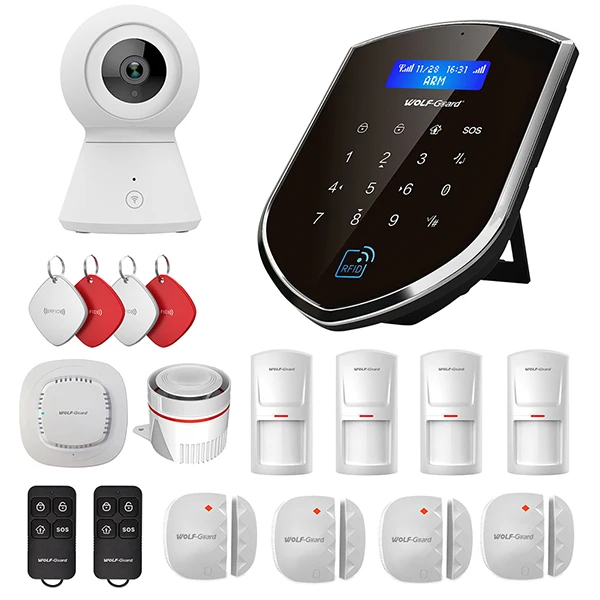 Kit 6 Wolf-Guard WM2GR GSM Wifi беспроводная домашняя система охранной сигнализации DIY Kit приложение управление детектор движения датчик охранная сигнализация - Цвет: Kit 6