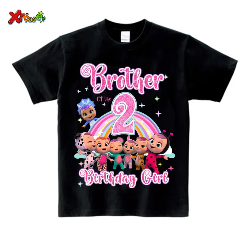 family easter outfits Birthday Shirt for Family Matching Clothes Cry Babies Party Custom Name Age Kids Clothing Outfit Children Mom Baby Girl Clothes family matching outfits for wedding Family Matching Outfits