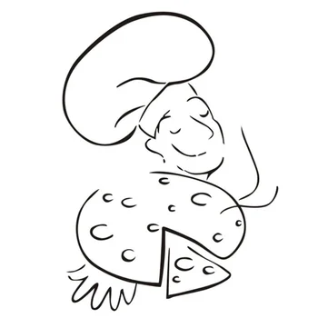 

Artificial Chef Pizza Catoon Sticker Wall Decals Living Room Wallpaper Bedroom Graffiti Sticker (59x43cm, Black)