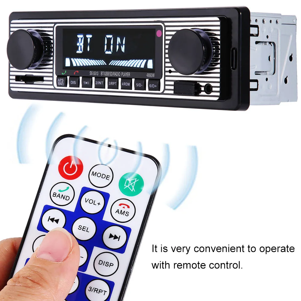 Горячая 12 в Bluetooth автомобильный стерео fm-радио MP3 аудио плеер 5 в зарядное устройство SD AUX Авто Электроника 1 DIN Авто Радио